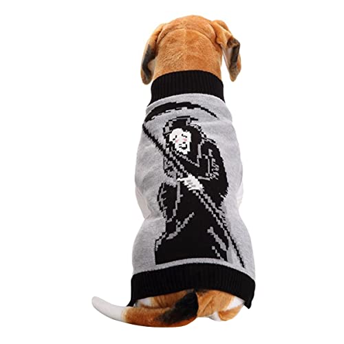 Hunde Halloween Kostümschädel Halloween Haustier Pullover Haustier Kostüm Hund Kleidung Pullover Cosplay Kostüm Urlaub Dekoration Haustier Pullover Cosplay Party für Kleine Hunde Katzen von PetPhindU