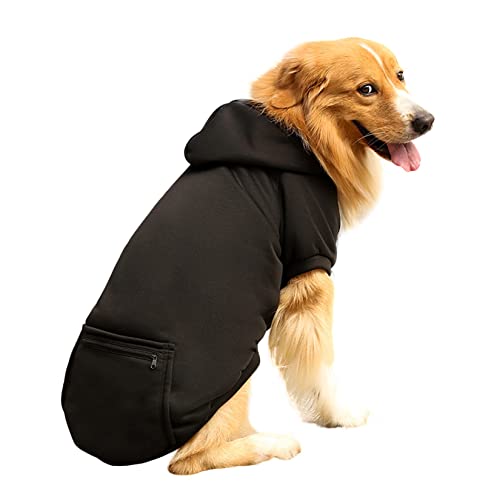 Hundemantel Hund Fleece Jacke Leichte Jacke Fleece Pullover Haustier Hunde Kleidung Herbst und Winter Fleece Golden Retriever Reißverschluss Pocket Pocket Pullover Große Mittelgroße Hunde von PetPhindU