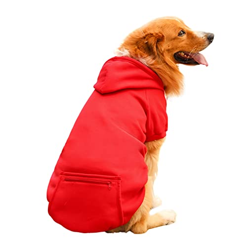 Hundemantel Hund Fleece Jacke Leichte Jacke Fleece Pullover Haustier Hunde Kleidung Herbst und Winter Fleece Golden Retriever Reißverschluss Pocket Pocket Pullover Große Mittelgroße Hunde von PetPhindU