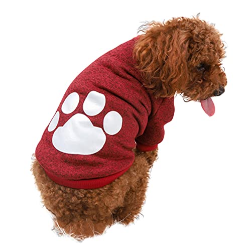 Hundemantel Hundepullover Herbst und Winter Fleece Druck Warmer Wolle Pullover Teddy Haustier Kleidung Weiche Fleece Jacke Leichte Pullover Hund Fleece Pullover Kalte Wetter Hundejacke von PetPhindU