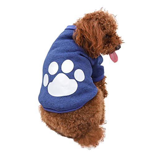 Hundemantel Hundepullover Herbst und Winter Fleece Druck Warmer Wolle Pullover Teddy Haustier Kleidung Weiche Fleece Jacke Leichte Pullover Hund Fleece Pullover Kalte Wetter Hundejacke von PetPhindU