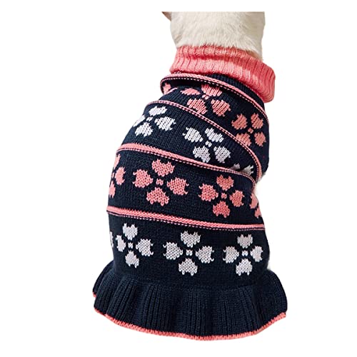 Hundepullover Strickwege Haustiermäntel Hunde Winterkleidung Hundekleidung & Accessoires Hund Kleidung Sherina Teddy Pudel Chihuahua Katze Winter Warmer Tupfen Strick -Prinzessin Pullover von PetPhindU