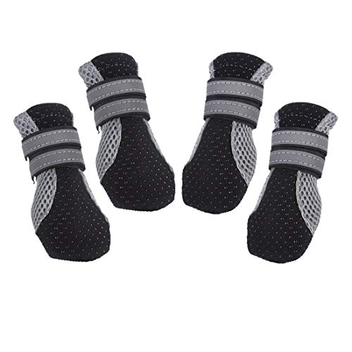 Hundesocken Schuhe Paw Paw Pflege Schutz, Atmungsaktive Schuhe Mesh-Boot Weichen Sohle Durable Booties Stiefel für Kleine, Mittlere Hunde von PetPhindU