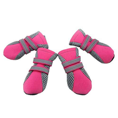 Hundesocken Schuhe Paw Paw Pflege Schutz, Atmungsaktive Schuhe Mesh-Boot Weichen Sohle Durable Booties Stiefel für Kleine, Mittlere Hunde von PetPhindU