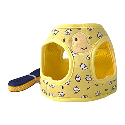 Hundeweste Gurte Verstellbare Cartoon-druckweste Gurte Verdickte Mesh Atmungsaktives Hundehalsband Leine Teddy Anti-Breakaway-welpengurt Outdoor Hunde Leine Katzenkragen Leine Leine von PetPhindU