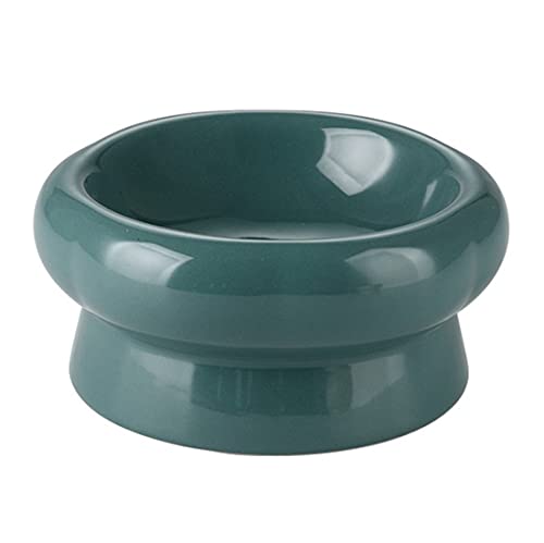 Keramik Raised Katze Schalen Kleine Hundefutter Schalen Tilted Cat Bowl Schützen Pet Spine Anti Vomiting Pet Food Bowl für Katzen, Kätzchen und Kleine Hunde von PetPhindU