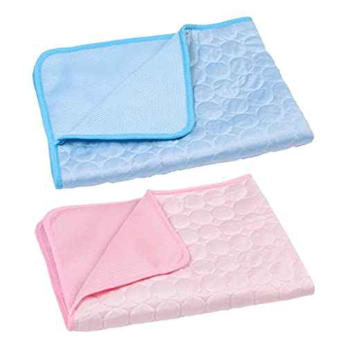 PetPhindU 2pcs Hundekühlungsmattenkühlpolster für Hunde Autositz Kühlkissen EIS Silk Haustier Selbstkühlung Pad Decke Wiederverwendbares Sommer Haustier Ice Cool Bett Hund Kajakzubehör Sommer Hund von PetPhindU