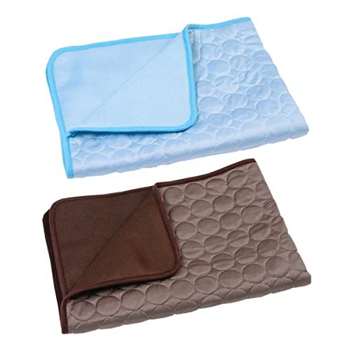 PetPhindU 2pcs Hundekühlungsmattenkühlpolster für Hunde Autositz Kühlkissen EIS Silk Haustier Selbstkühlung Pad Decke Wiederverwendbares Sommer Haustier Ice Cool Bett Hund Kajakzubehör Sommer Hund von PetPhindU