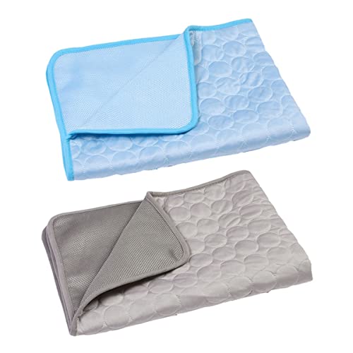 PetPhindU 2pcs Hundekühlungsmattenkühlpolster für Hunde Autositz Kühlkissen EIS Silk Haustier Selbstkühlung Pad Decke Wiederverwendbares Sommer Haustier Ice Cool Bett Hund Kajakzubehör Sommer Hund von PetPhindU