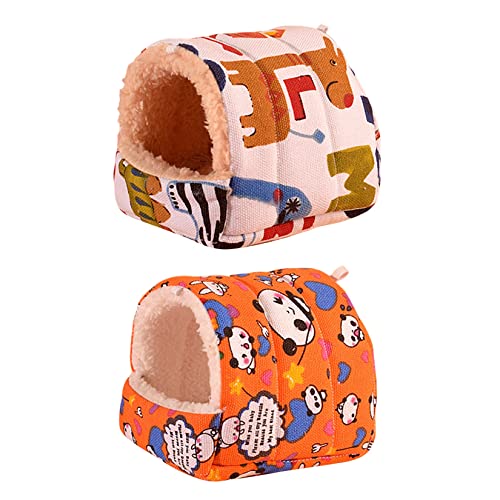 PetPhindU 2pcs Ratte Hamster Warmes Bett Haus Kissen Hamster Bett Hamster Accessoires Hamster Versteck Bettwäsche Kuschel Sack Kuschelbecher Käfig Kleines Tier Warmes Bett Haus Käfig Nest Fleece von PetPhindU