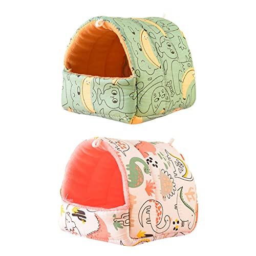 PetPhindU 2pcs Ratte Hamster Warmes Bett Haus Kissen Hamster Bett Hamster Accessoires Hamster Versteck Bettwäsche Kuschel Sack Kuschelbecher Käfig Kleines Tier Warmes Bett Haus Käfig Nest Fleece von PetPhindU