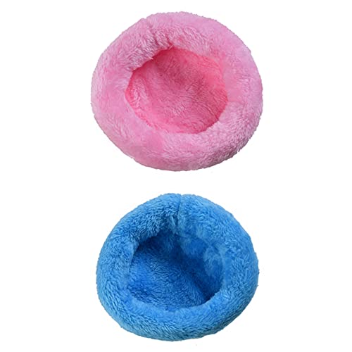 PetPhindU 2pcs Ratten Hamster Warmes Bett Haus Kissen Hamster Bett Hamster Accessoires Hamster Versteck Warmes Schlafnest Nest Haustier Winter Hanging House Mini Weiche und Warme Hamsterhaus Hamster von PetPhindU