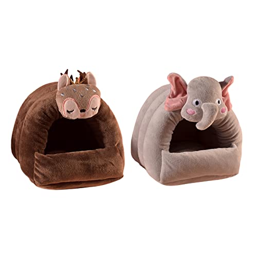 PetPhindU 2pcs Ratten Hamster Warmes Bett Haus Kissen Hamster Bett Hamsterzubehör Hamster Versteck Mini Weiche und Warme Hamsterhaus Tiere Bettwäsche für Zwerg Hamster Meerschweinchen Haus von PetPhindU