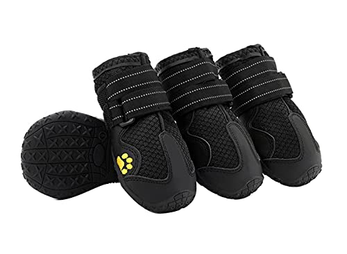 PetPhindU Dog Boots Non-Slip Atmungsaktiv Outdoor-hundeschuhe für Mittlere Bis Große Hunde 4pcs Golden Retriever Labrador Samojeden Collie von PetPhindU