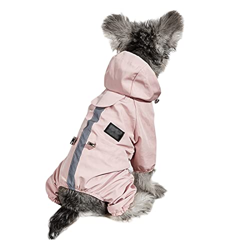 PetPhindU Hooded Dog Raincoat Hund Poncho Regen Cape Sun-Beweis Wasserdicht Ganzkörper-Raincoat Hundejacke für Kleine und Mittlere Hunde Frühlings-Sommer-Haustier-kostüm von PetPhindU