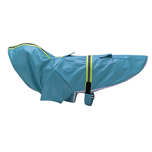 PetPhindU Hooded Dog Raincoat Hund Poncho Regen Cape wasserdichte Regenjacke Pu-Leder-hundemantel Hundemantel für Kleine und Mittlere Hunde Justierbarer Haustier Reflektierende Bekleidung von PetPhindU