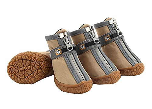 PetPhindU Hundeschuhe Hunde Im Freien Schuhe Anti-rutsch-wasserdichte Schuhe Reflective Band Teddy Bichon Spitz Corgi Pudel Schnauzer Papillon Mops von PetPhindU