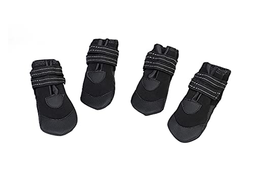 PetPhindU Hundeschuhe Non-Slip wasserdichte Outdoor-Schuhe für Hunde mit Reflecive Band für Mittelgroße Bis Große Hunde Golden Retriever Labrador Samojeden Collie von PetPhindU