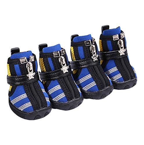 PetPhindU Hundesportschuhe Durable Paw Schutz, Schuhe Reflective Booties Anti-rutsch-paw Pflege Schuhe Booties für Kleine Hunde von PetPhindU