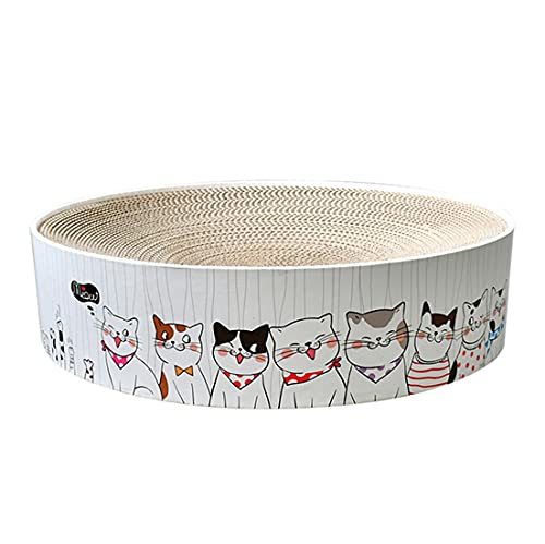 PetPhindU Katze Kratzbrett Wellpappe Katze Scratcher Durable Rundschleifauflage für Fat Große Katze Verkratzen Lounge Bett Recycle-Brett für Möbel Schutz Cat Scratcher Bett von PetPhindU