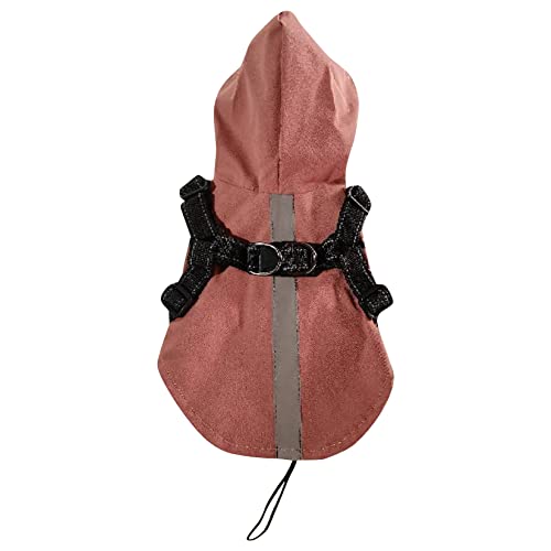 PetPhindU mit Kapuze Hunderegenmantel Hund Poncho Hundegeschirr Hunde Regen Cape Wasserdicht Reflektierende Raincoat Hundejacke für Kleine Bis Große Hunde Justierbarer Haustier wasserdichte Kleidung von PetPhindU