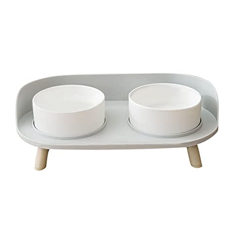 Raised Hundenapf Erhöhte Cat Bowl Keramik-Schale mit Plastikstandplatz für Katzen und Hunde Pet Food Wasser-zufuhr Comfort Futterschalen Schützen Pet Spine Anti-Tipping von PetPhindU