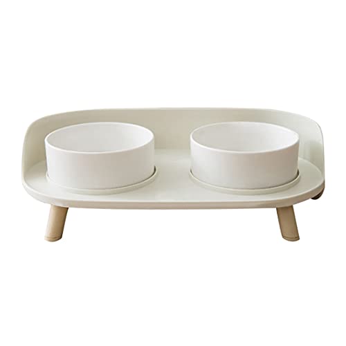 Raised Hundenapf Erhöhte Cat Bowl Keramik-Schale mit Plastikstandplatz für Katzen und Hunde Pet Food Wasser-zufuhr Comfort Futterschalen Schützen Pet Spine Anti-Tipping von PetPhindU