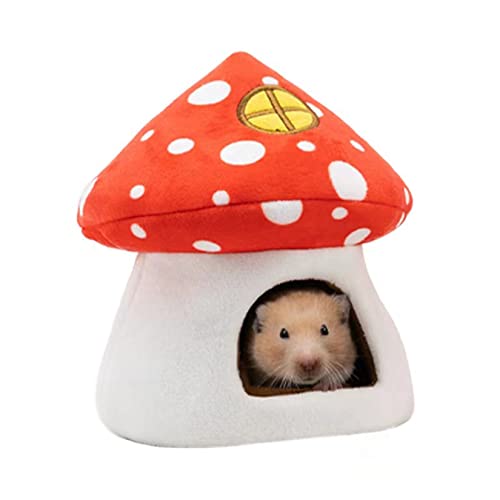 Ratten Hamster Warmes Bett Haus Kissen Hamster Bett Hamster Accessoires Hamster Versteck Hamster Baumwoll Nest Winter Warmes Pilze Haus Kleines Haustier Goldener Bären Honigbeutel von PetPhindU