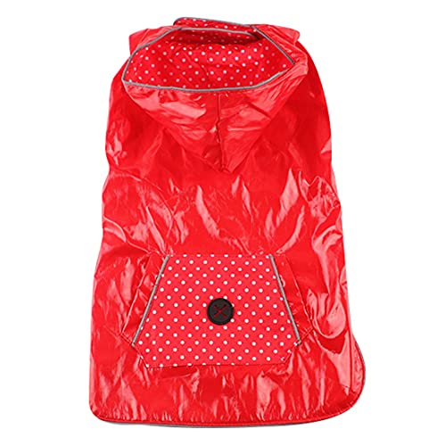 mit Kapuze Hunderegenmantel Hund Poncho Dog Regen Cape wasserdichte Regenjacke Hundejacke mit Taschen für Kleine Hunde & Katzen Hundewasserdichte Kleidung Frühling und Sommer von PetPhindU