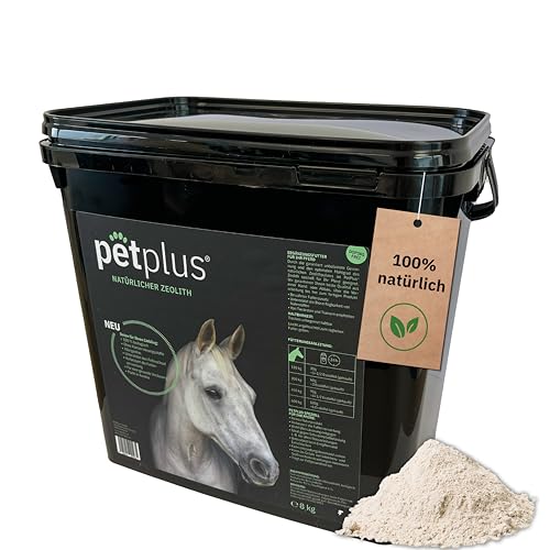 PetPlus® ZEOLITH Klinoptilolith Pulver Pferd 8kg, Premium Qualität, 100% natürlich, Keine Konservierungsstoffe, allergenfrei, Detox (8000g) von PetPlus