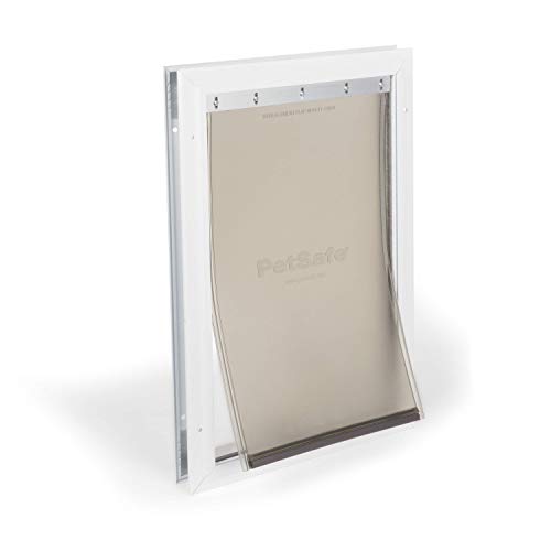 PetSafe Staywell Aluminium Hundeklappe, Langlebiger Aluminium-Rahmen, Magnetverschluss, Für Hunde bis 45 kg, Größe L von PetSafe