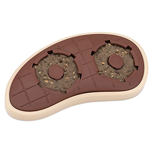 PetSafe Busy Buddy Steak Kauspielzeug mit Leckerli-Ringen für Hunde, fördert die Zahnhygiene, BPA-freier Naturkautschuk, Größe M/L von PetSafe