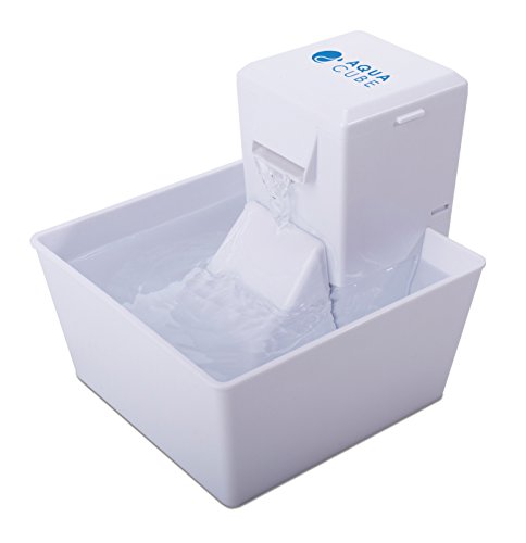 PetSafe Cube Aqua automatischer Trinkbrunnen, Wasserspender für kleine Hunde und Katzen, Mit Aktivkohlefilter, 1,2 Liter von PetSafe