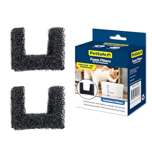 PetSafe Schaumfilter für Trinkbrunnen für Katzen und Hunde, 2er-Pack, Ersatzfilter für Viva Trinkbrunnen für Katzen und Hunde – PAC10-17961 von PetSafe