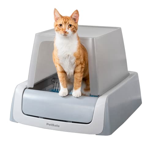 Selbstreinigende Katzentoilette PetSafe ScoopFree mit Haube, Zweite Generation, Mit integriertem Gesundheitsmonitor, Grau von PetSafe