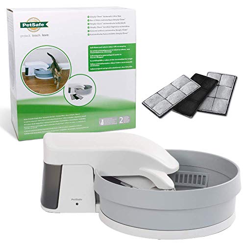 PetSafe Selbstreinigende automatische Katzentoilette, verwendet Klumpen, kein Schaufeln, Weiß, Grau von PetSafe