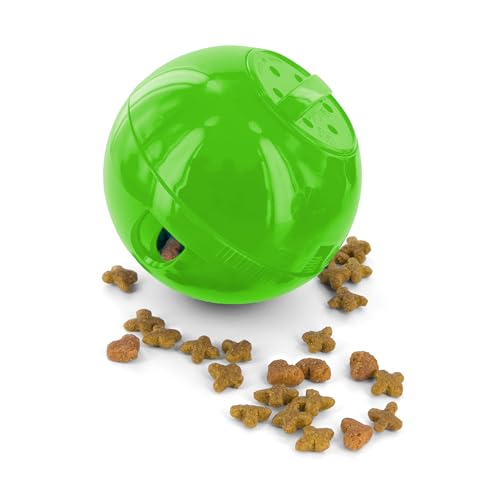 PetSafe SlimCat Futterball, Snackball für Katzen, Für eine spielerische Gewichtskontrolle, 150ml Trockenfutter, Grün von PetSafe