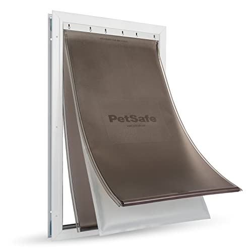 PetSafe Aluminium-Haustiertür für extremes Wetter, Energieeffizient mit zusätzlicher Isolierung, 2 Verschlussoptionen, Größe XL von PetSafe