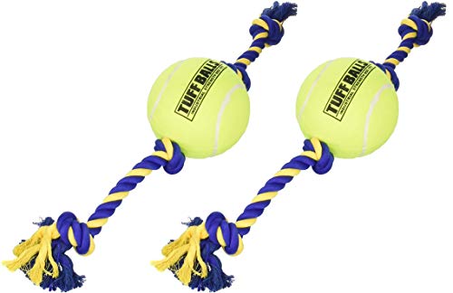 PetSport 2 Stück Mega Tuff Ball Tug mit 15,2 cm nicht scheuerndem Tennisball, 73,3 cm, für große und riesige Hunde von PetSport