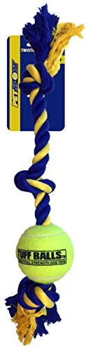 PetSport Giant 3-Knot Cotton Rope 60 cm mit Tuff Ball (10 cm) von PetSport