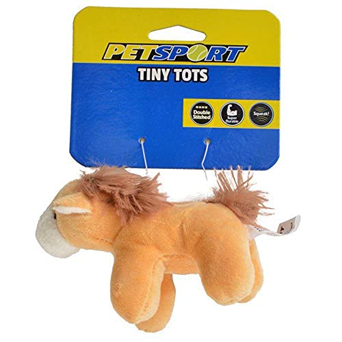 PetSport Tiny Tots Barn Buddies Hundespielzeug mit Quietscher, 10,2 cm, verschiedene Designs (einzeln) von PetSport