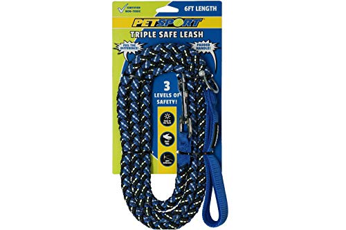 PetSport Triple Safe 6ft Leash Blau von PetSport