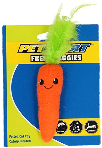 Petsport Veggies Fresh Wortel Katzenspielzeug mit Federn von PetSport