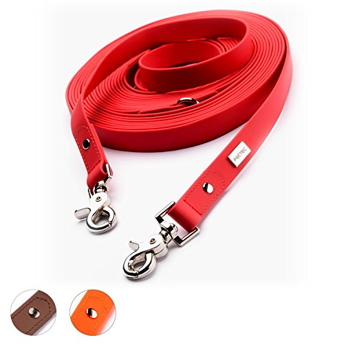 PetTec Hundeleine, Schleppleine & Führleine *5m* bis 80kg, verstellbare Trainingsleine/Ausbildungsleine/Trekkingleine für Hunde aus TRIOFLEX (ähnl. Biothane), wasserabweisend & robust, Dog Leash von PetTec