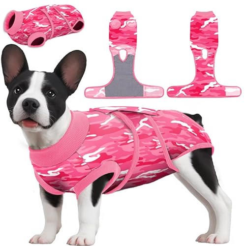 PetWarm Chirurgischer Anzug für Hunde, Anti-Lecken, chirurgische Genesung, Snugly SuitChirurgieanzug für Hunde, professionelles Haustier-Genesungsshirt, Hunde-Bauchwunden, Bandagen, Camouflage-Muster, von PetWarm