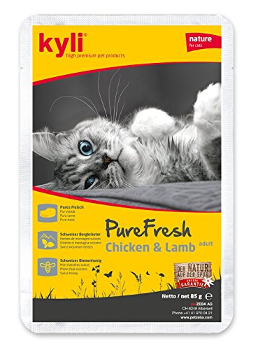 Kyli Pure Fresh Chicken & Lamm Tray (12x85gr) von PetZeba