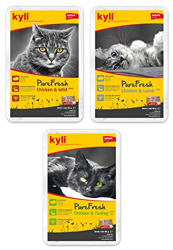 Kyli Pure Fresh Mischkarton Chicken & Wild, Lamm und Turky von PetZeba