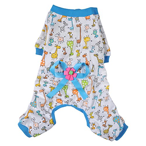 Haustier-Pyjama für Hunde, Schlafanzug, niedlicher Overall für kleine, mittelgroße und große Hunde und Katzen (XL, blau) von Petall