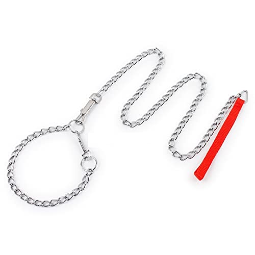 Hund Stahl Kette Leine mit Halsband Nylon Griff – Basic Training Leine Heavy Duty Metall Kette führt für kleine medium Große Hunde von Petall