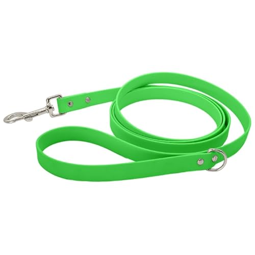 Petbo® 2m Führleine mit Handschlaufe | 19mm Breite für kleine, mittelgroße & große Hunde | weich + leicht zu säubern | Hundeleine mit 2 Meter Länge (Neon-Grün - Gurtband) von Petbo